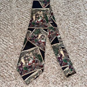 Mens American Traditions Christmas Tie Necktie - USA - Santa Claus‎